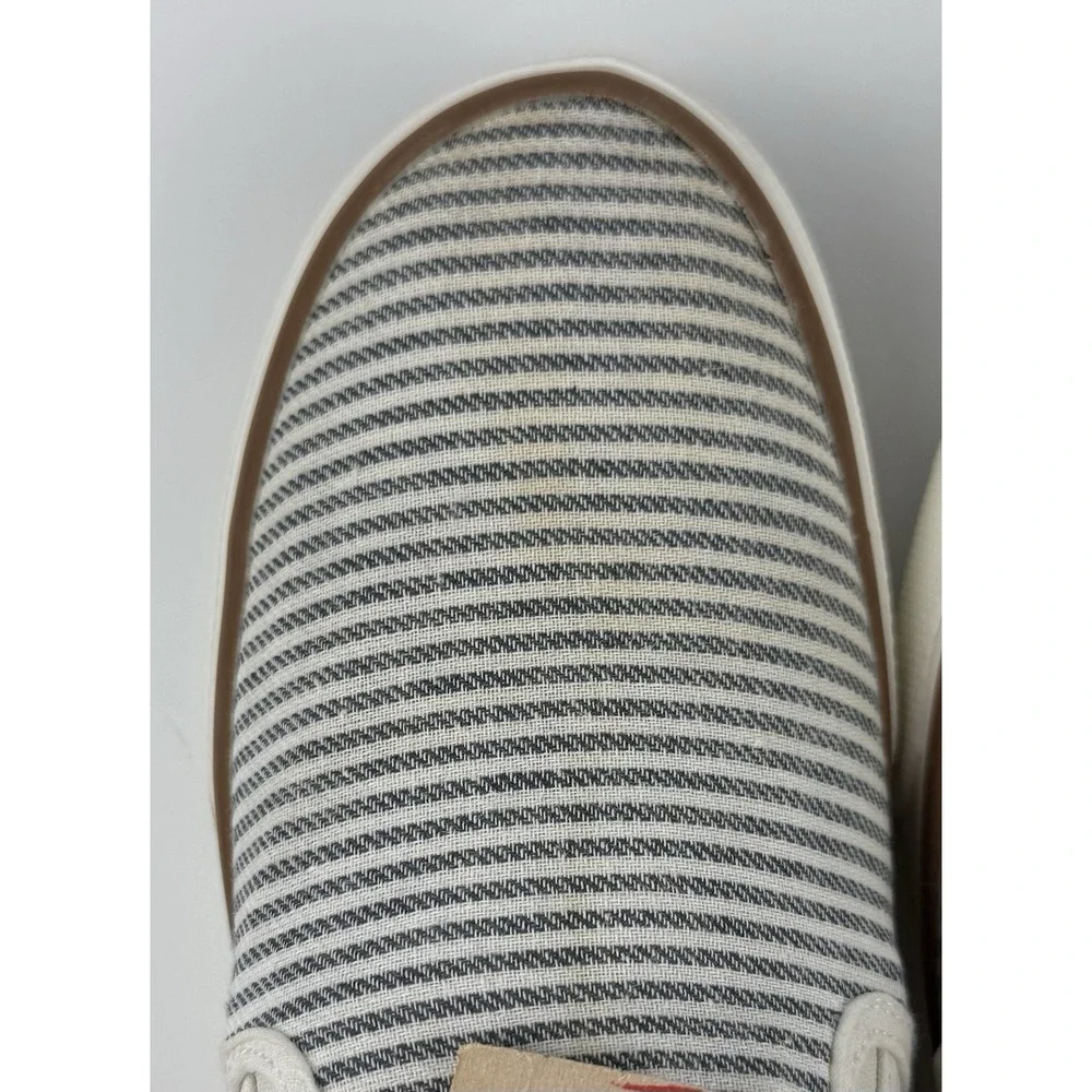 Tommy Bahama Slip On Sneakers Striped Canvas Tan Women's Size 8.5